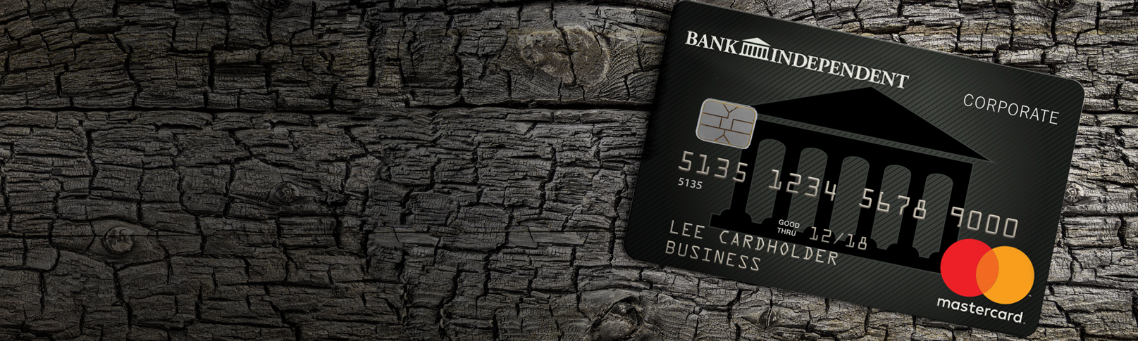 Image of Business Credit Card on wood background